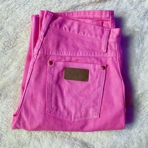Bright pink Wrangler Jeans